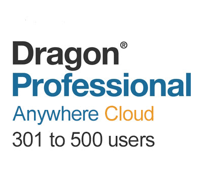 Nuance Dragon Professional Anywhere Cloud 301 to 500 Users - Speech Products