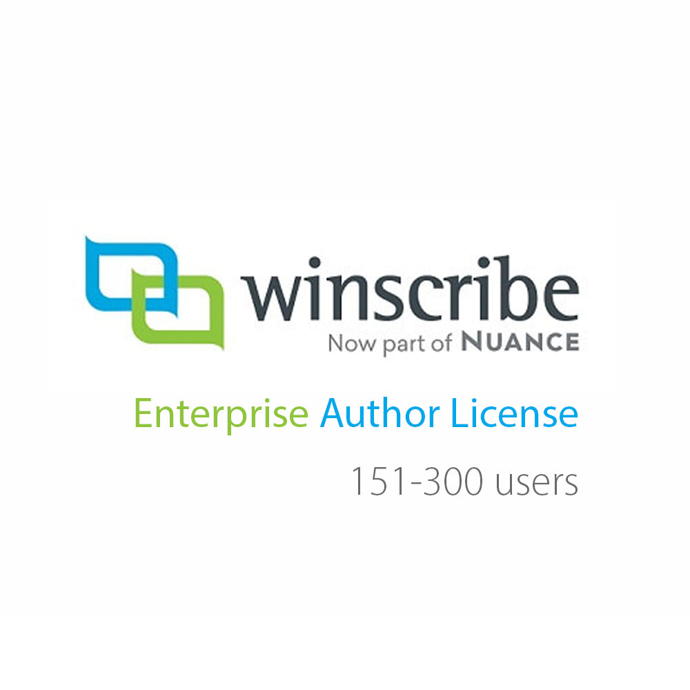 Nuance Winscribe Enterprise Author License (151-300 Users) - Speech Products