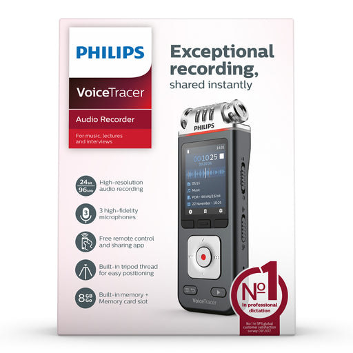 Philips DVT6110 VoiceTracer Music Recorder - Speech Products