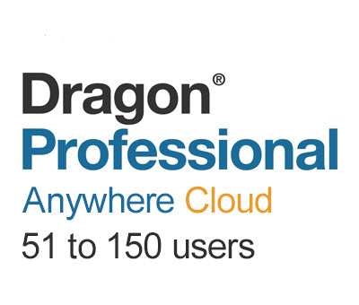Nuance Dragon Professional Anywhere Cloud 51 to 150 Users - Speech Products