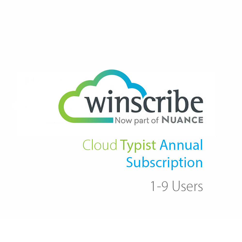 Nuance Winscribe Cloud Typist Annual Subscription (1-9 Users) - Speech Products