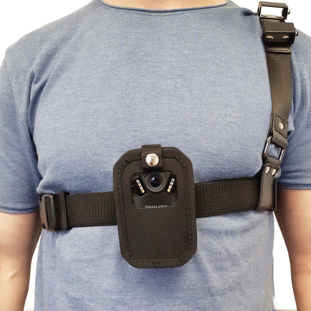Body Worn Camera Single Shoulder Strap Sling Belt Harness for Philips DVT3120 VideoTracer - Speech Products