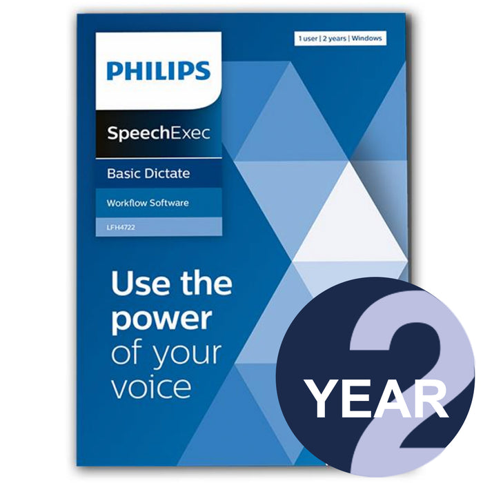 Philips LFH4712/00 SpeechExec Dictate Standard V11 Software 2 Year License - Instant Download - Speech Products