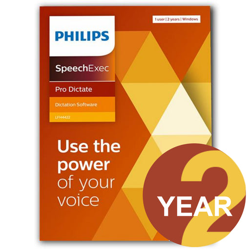 Philips LFH4422/00 SpeechExec Pro Dictate V11 Software 2 Year License - Boxed Product - Speech Products