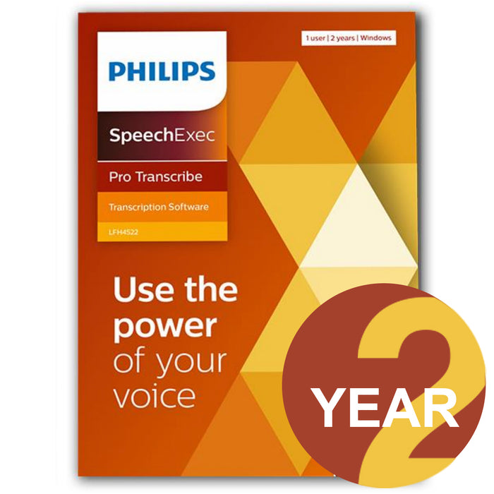 Philips LFH4522/00 SpeechExec Pro Transcribe V11 Software - 2 Year License - Boxed Product - Speech Products