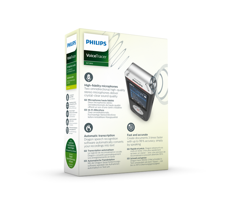 Philips DVT2810 VoiceTracer Recorder & Speech Recognition Set - Speech Products